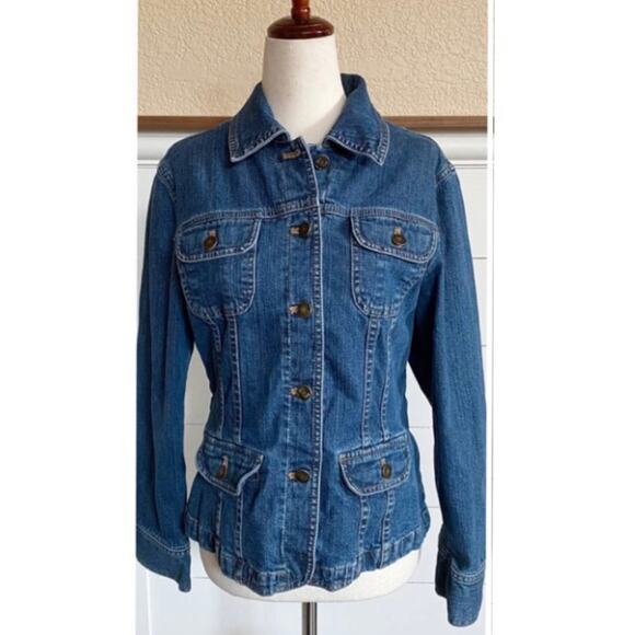J. Jill Denim 4 pocket Trucker Jacket size XS‎ - Picture 1 of 9